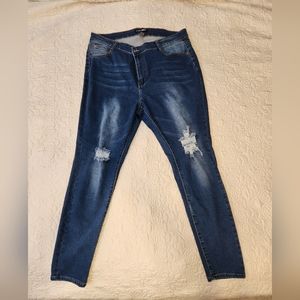 Fashion Nova super stretch ripped jeans. Size 2X.